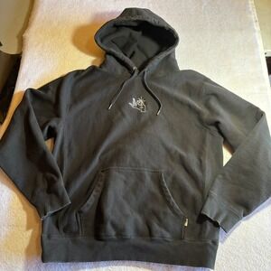 Pearl Skateboard Hoodie Mens Black Long Sleeve Drawstring Hood Casual Pullover L